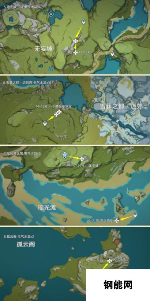 【原神】素材之旅，电气水晶高效率超长路线篇（160个）