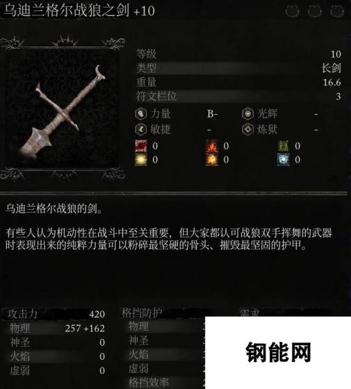 《堕落之主》武器 乌迪兰格尔战狼之剑介绍