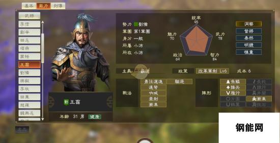 三国志14古武将王翦DLC数据分享-全面解析王翦角色